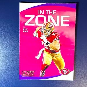 Nick Bosa In The Zone Pink Insert 2020 Panini Score San Francisco 49ers
